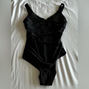 Kona Sol Elegant Black One Piece Swimsuit